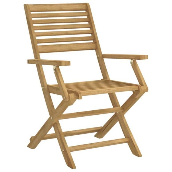 Maison Exclusive - Fällbara stolar, set om 4, 54,5 x 61,5 x 86,5 cm, i massiv akaciaträ