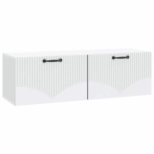 Maison Exclusive - Väggmonterad TV-möbel Vit 98 x 31 x 30 cm Ingenjörsträ