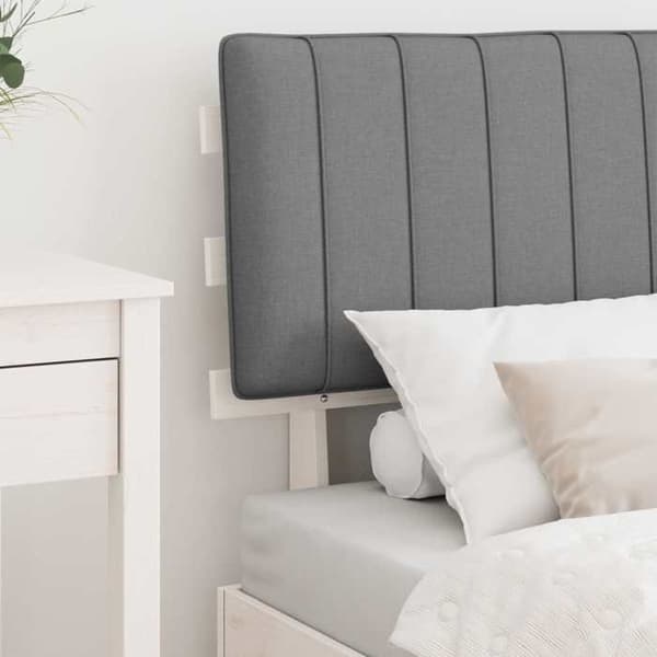 Maison Exclusive - Sengestel med polstret hovedgærde Lys grå 75 x 190 cm Ljusgrått