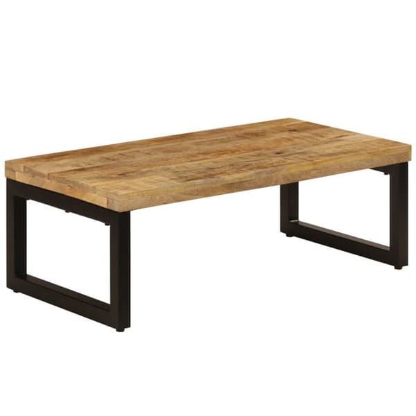 Maison Exclusive - Sofabord 100x50x35 cm Solid mangotræ og stål