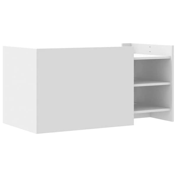 Bord - EKSKLUSIV HUS - 100 x 50 x 50 cm - Ingeniørtræ - Stort opbevaring - Vendbare paneler Vit