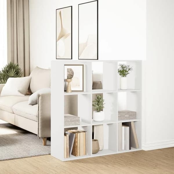 Maison Exclusive - Hvid rumdeler hylde 102x29x103,5 cm