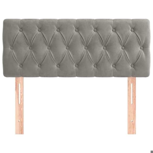Maison Exclusive - Ljust grått huvudgavel 100x7x78/88 cm Sammet