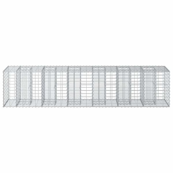 Maison Exclusive - Hög säng gabion 2 st 260 x 60 x 55 cm Galvaniserat stål