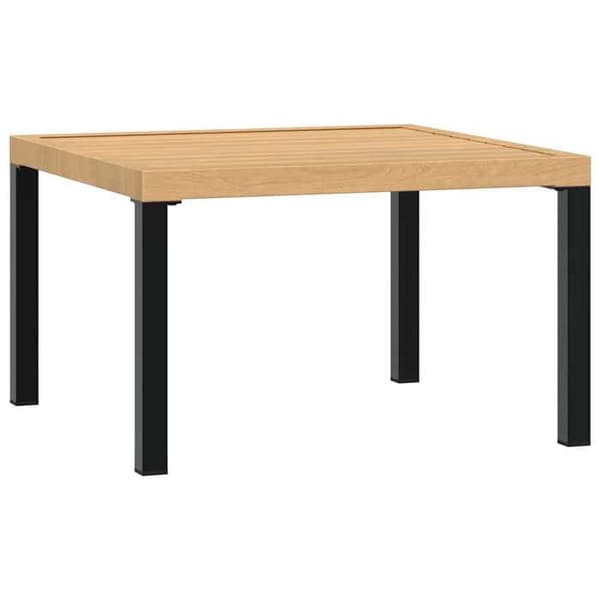 Maison Exclusive - Musta puutarhapöytä 65x65x40 cm alumiinia