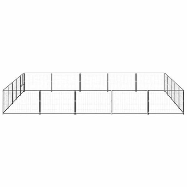 Hundehus - Eksklusivt Hus - Sort - Robust Stål - 500 x 500 x 70 cm Svart