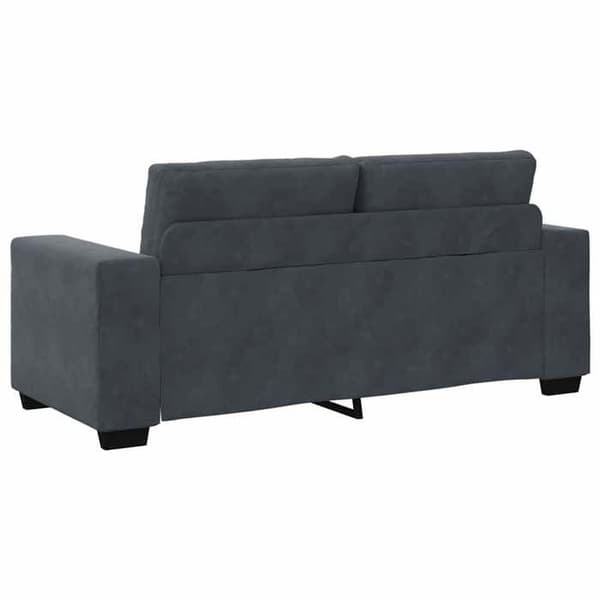 Sofa - EKSKLUSIV HUS - Sofa - Mørkegrå - Velour - 2 pladser (180x77x82 cm) mörkgrå