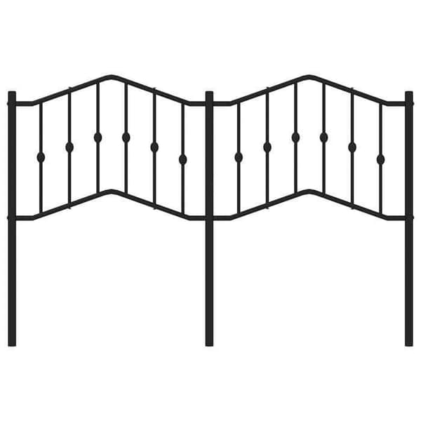 Maison Exclusive - Erstatnings hovedgærde i sort metal 150 cm