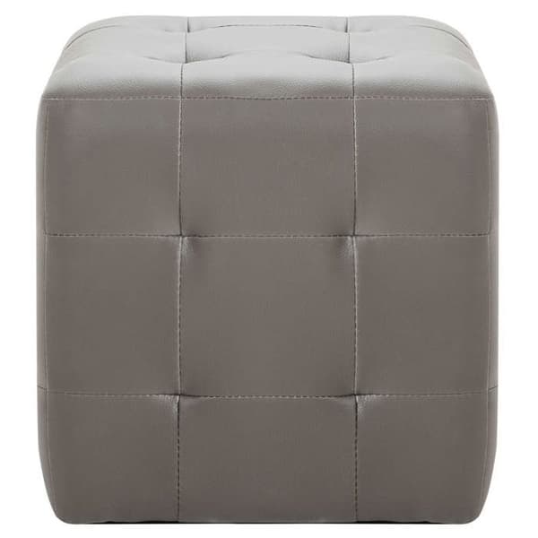 Sängbord - Exklusivt Hem - 2 st - Simil läder - 30x30x30 cm - Grå Grå