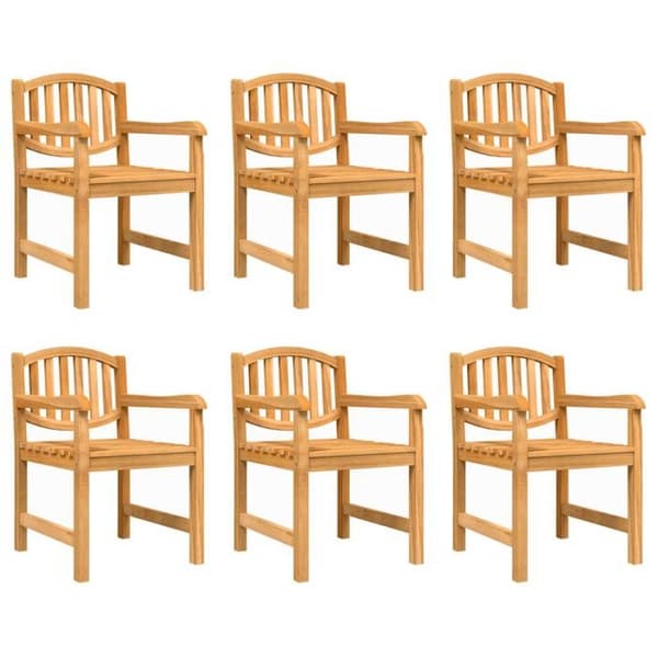 Maison Exclusive - Trädgårdsset 7 delar i massivt teakträ