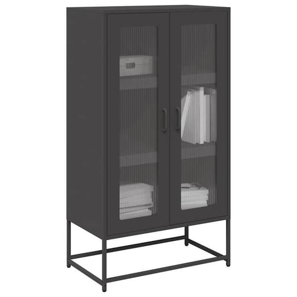 Maison Exclusive - Sort høj buffet 68x39x123 cm stål