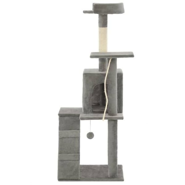 Maison Exclusive - Kattträd med sisal klöstrumpor 120 cm Grå Grå