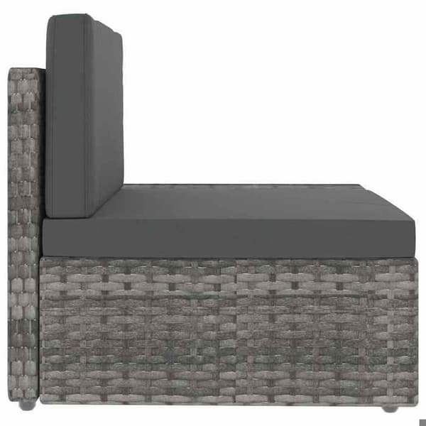 Maison Exclusive - 3-sits sektionell soffa i flätad resin Grå