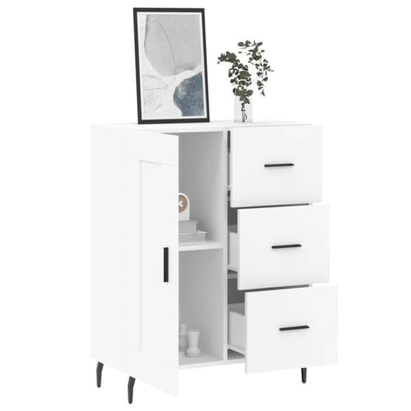 Maison Exclusive - Vit buffé 69,5x34x90 cm ingenjörsträ
