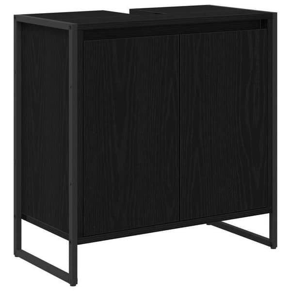 Maison Exclusive - Badeværelsesskab Sort eg 60 x 30 x 60 cm