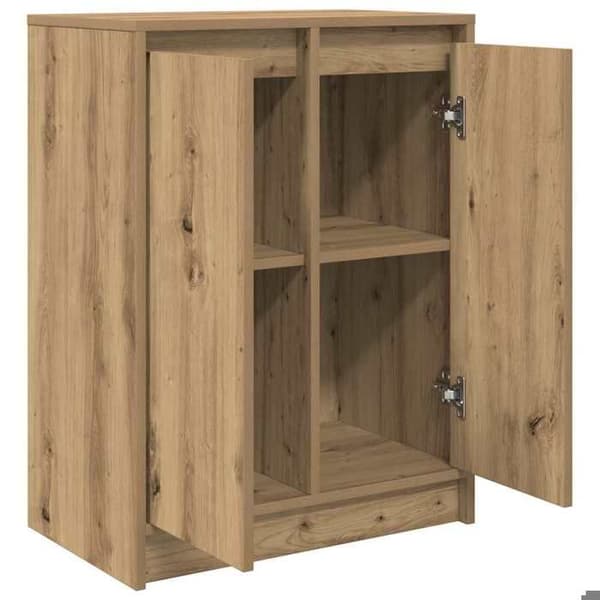 Maison Exclusive - Buffet i egetræ, håndlavet 57x34x76 cm, ingeniørtræ