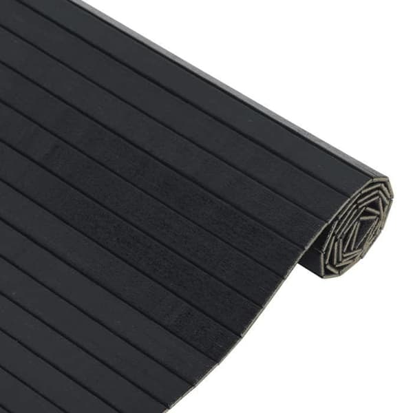 Maison Exclusive - Musta suorakulmainen matto 60x100 cm bambusta