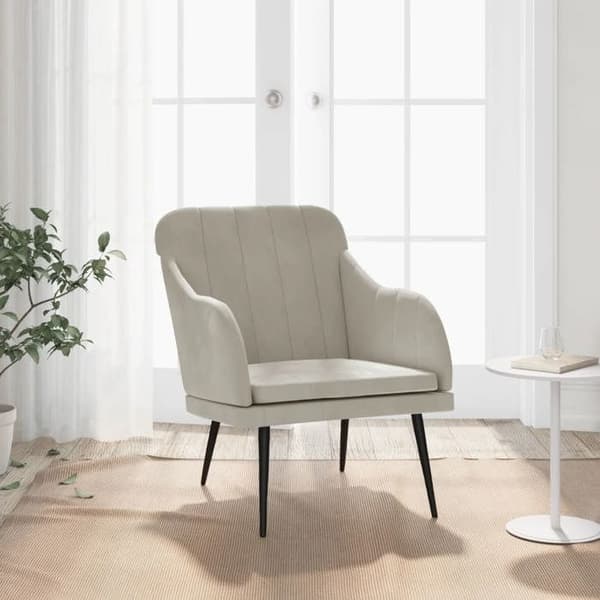 Maison Exclusive - Lysegrå Stol 63x76x80 cm Velour