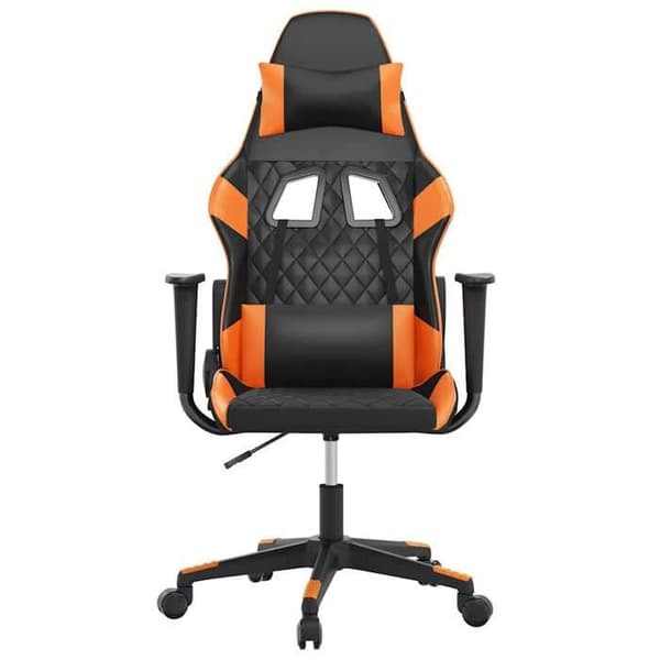 Maison Exclusive - Spelstol Svart och orange Konstläder