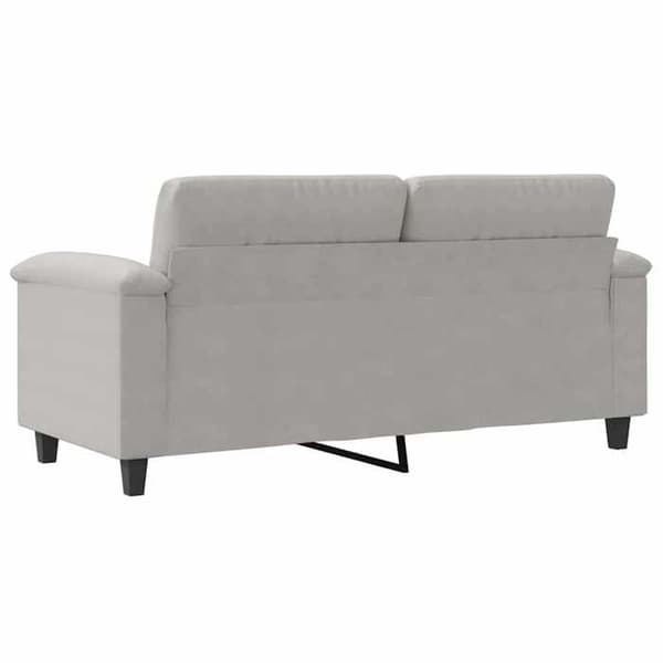 Maison Exclusive - Soffa 2-sits Grå 140 cm Mikrofiber Ljusgrått