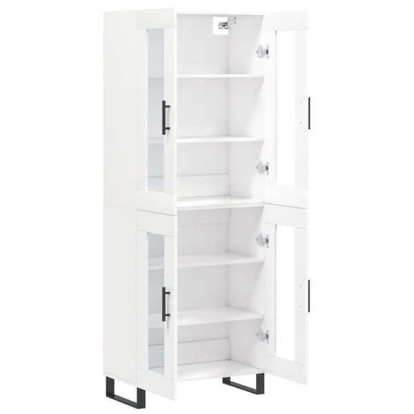 Maison Exclusive - Buffé hög Vit 69,5x34x180 cm Ingenjörsträ