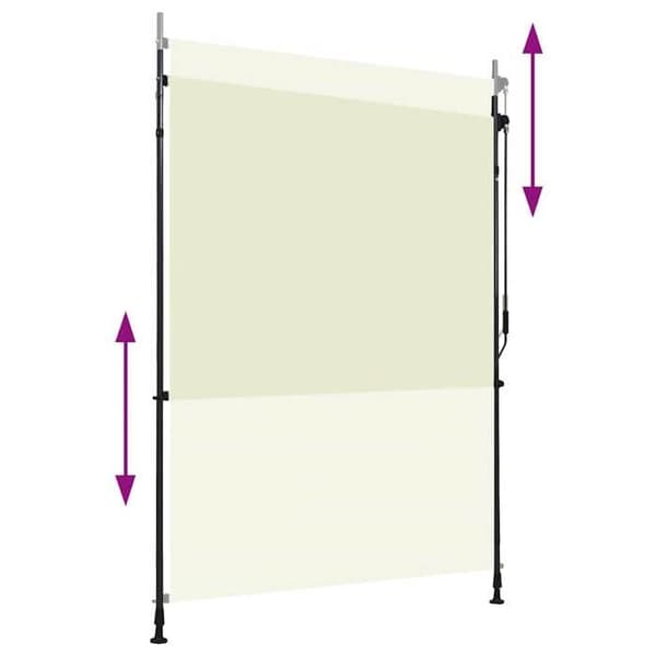 Maison Exclusive - Utrullningsbar utomhusbutik 150 x 270 cm Kräm Grädde