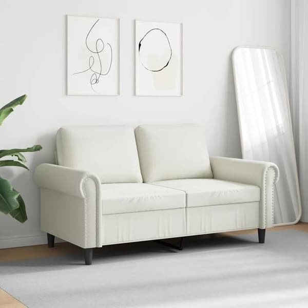 Maison Exclusive - Soffa 2-sits Crème 120 cm Sammet
