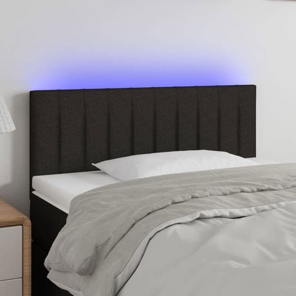 Maison Exclusive - LED-päätymustalla 90x5x78/88 cm kankaalla Svart