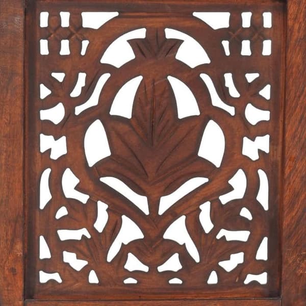 Adskillelse - EKSKLUSIV HUS - 5 paneler - Mangotræ - Brun - 200 x 165 cm brun