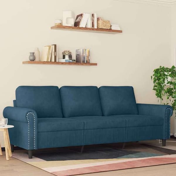 Maison Exclusive - 3-personers Sofa Blå 180 cm Velour