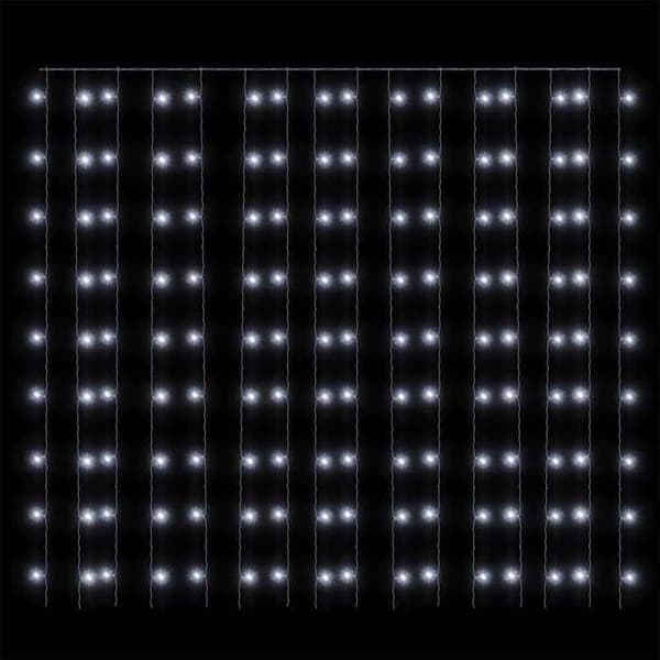 Lysgardin - EKSKLUSIV HUS - 3x3 m 300 LED - 300 LED - Kold hvid - 8 tilstande Vit kyla