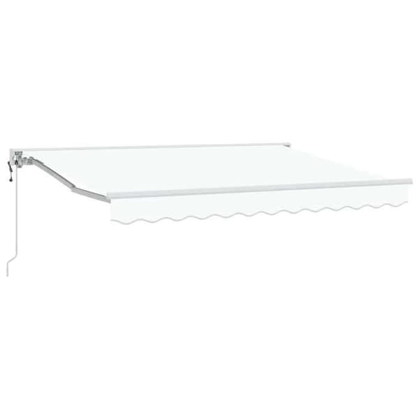 Maison Exclusive - Elektrisk utdragbar markis Vit 3,5 x 2,5 m