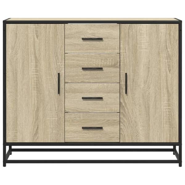 Maison Exclusive - Buffé ek sonoma 92x35x76 cm ingenjörsträ