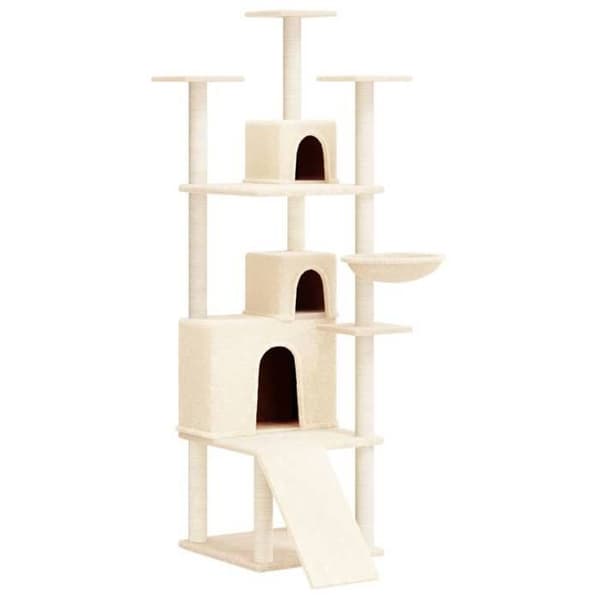 Maison Exclusive - Kattträd med sisal klöstrumpor Creme 175 cm Grädde