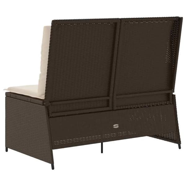 Maison Exclusive - Ruskea polyrottinkinen puutarhapenkk brun