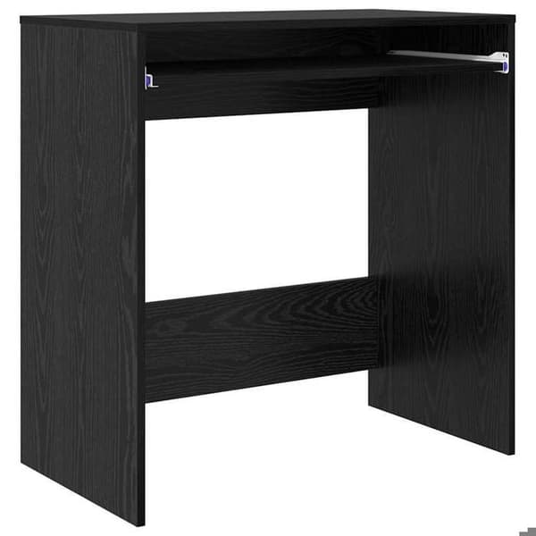Maison Exclusive - Kontor Sort egetræ Ingeniørtræ 77,5 x 43 x 79 cm svart ek