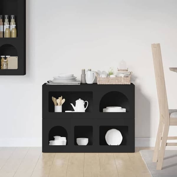 Maison Exclusive - Buffé ELST Svart 80,5 x 35 x 59 cm Ingenjörsträ