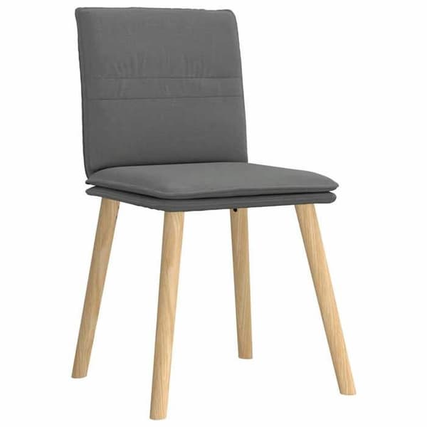 Maison Exclusive - Set med 6 mörkgrå tygmatstolar Mörkgrå