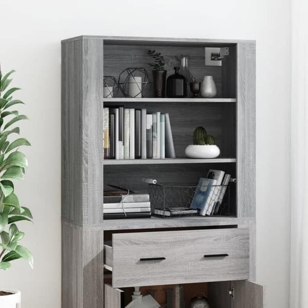 Maison Exclusive - Høj buffet Sonoma grå Ingeniørtræ