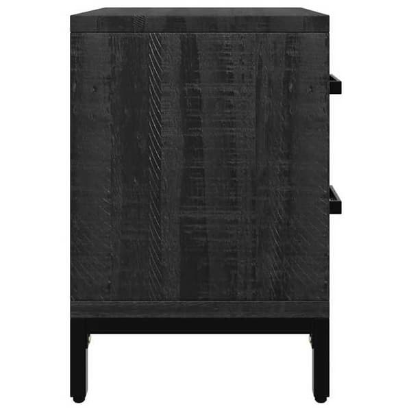 Maison Exclusive - Yöpöydät 2 kpl Musta 36x30x45 cm Massiivipuusta