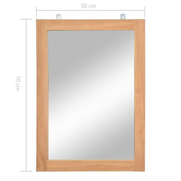 Maison Exclusive - Väggspegel i massiv teak 50 x 70 cm