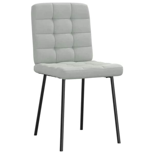 Maison Exclusive - Matstolar set om 4 Ljusgrå Sammet