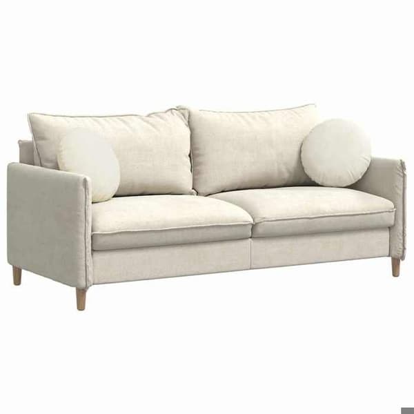 Maison Exclusive - Sittkuddar 2 st Kräm Ø 40 x 13 cm Sammet Grädde