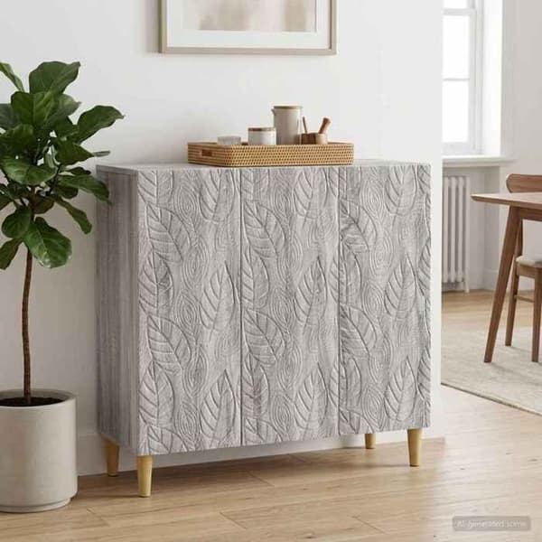 Maison Exclusive - Buffet Sonoma grå 89 x 34,5 x 80 cm Ingeniørtræ