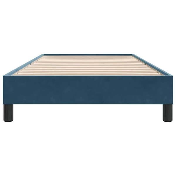 Maison Exclusive - Sängram utan madrass mörkblå 80x210 cm sammet
