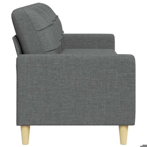 Divaani - MAISON EXCLUSIVE - 3 paikkaa 210 cm - Tummanharmaa - Polyesterikangas - Metallirunko Mörkgrå