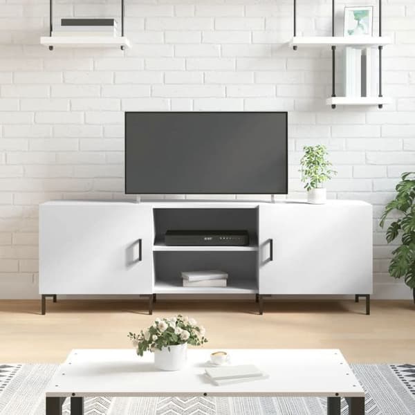 Maison Exclusive - TV-möbel vit 150x30x50 cm ingenjörsträ
