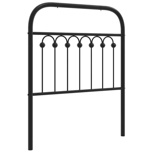 Hovedgærde - EKSKLUSIV HUS - Klassisk - sort metal - 75 cm - robuste ben Svart