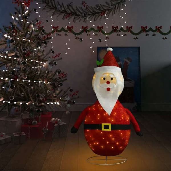 Julepynt - EKSKLUSIVT HUS - LED Julemand figur - 120 cm - 120 LEDs 8 effekter - Tykt stof, stålbase
