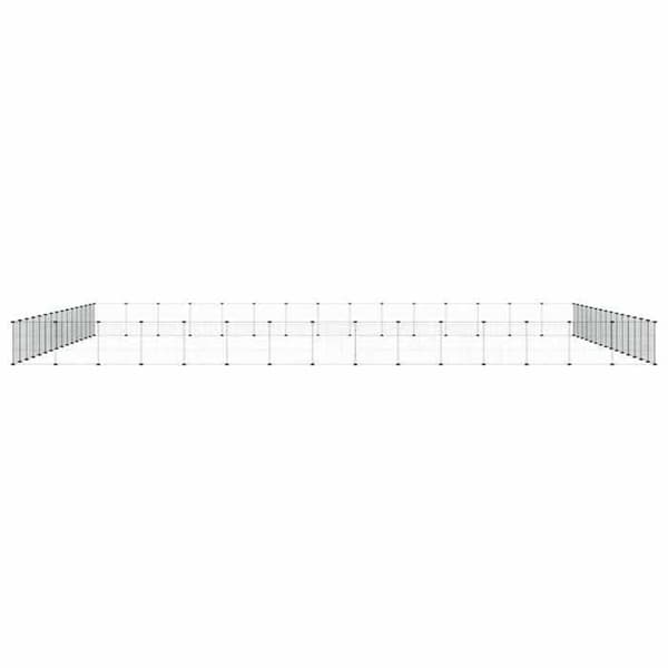 Maison Exclusive - Kæledyrbur med 60 paneler og dør Sort 525x525x35 cm